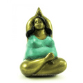 Hot sale bronze fat lady yoga sculpture